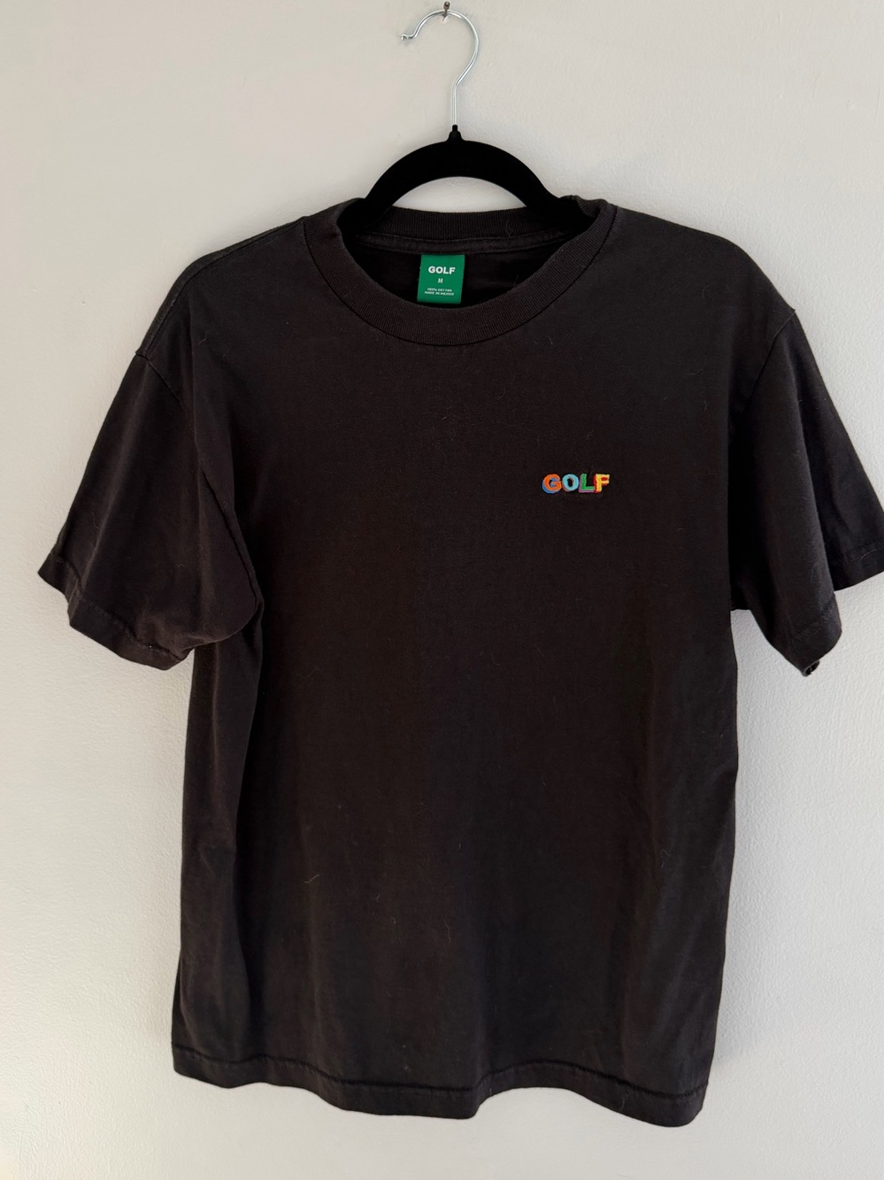 Golf Wang Black T-Shirt with Multicolor 'GOLF' Logo Size